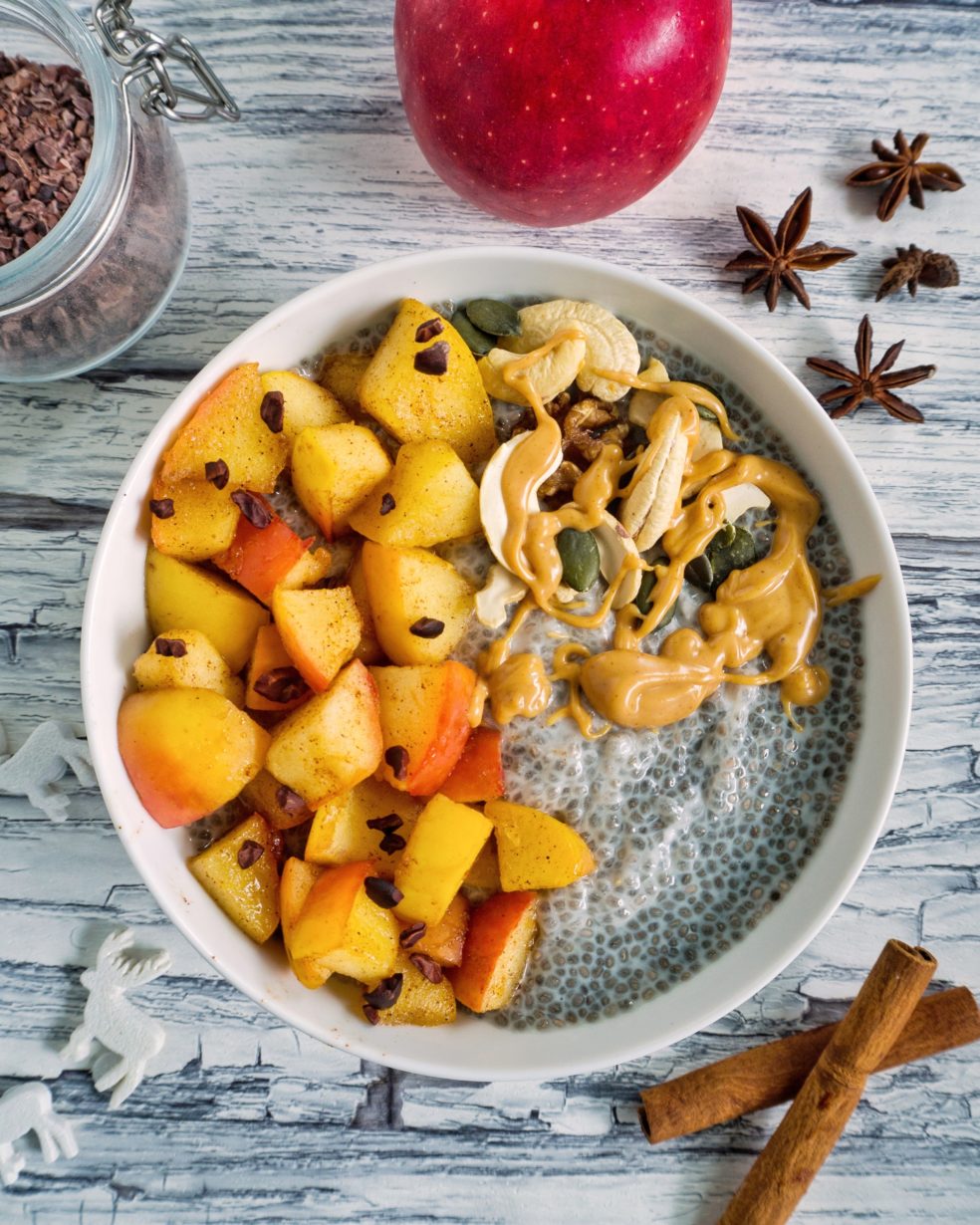 Bratapfel Chia Pudding