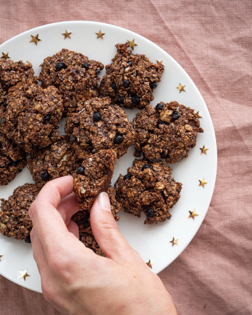 Healthy Vegan Chocolate Oatmeal Cookies (Gluten-Free)