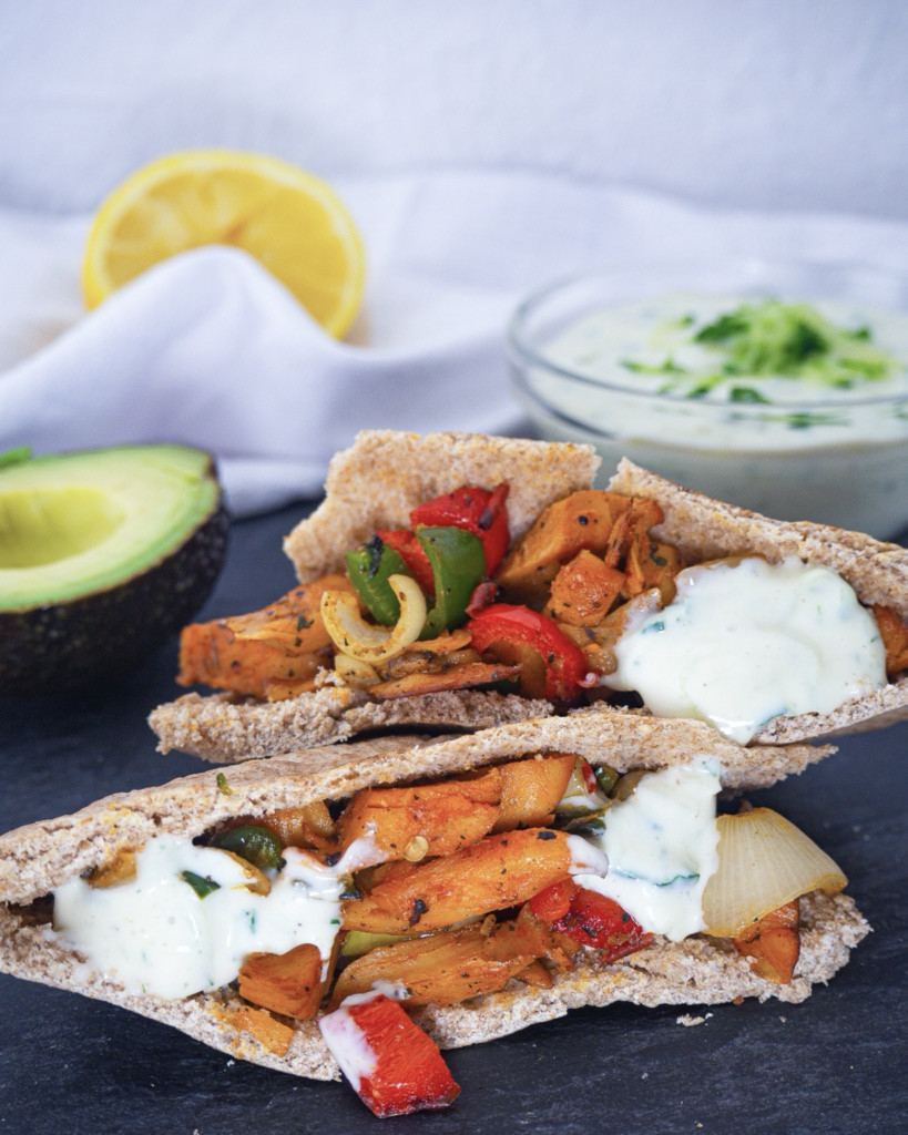 Vegan Pita Bread with Tzatziki