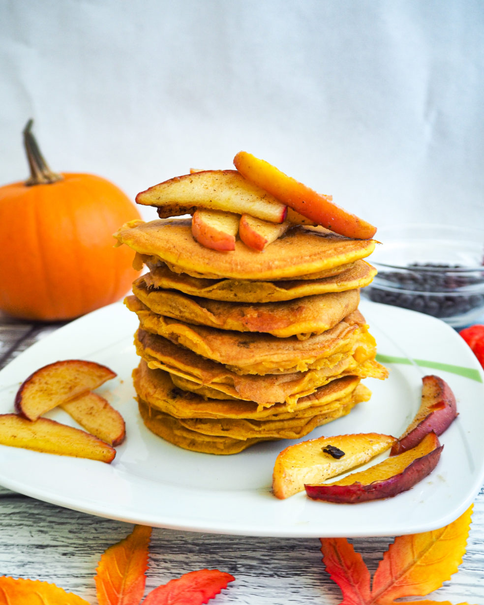 vegane Pancakes mit Kürbis