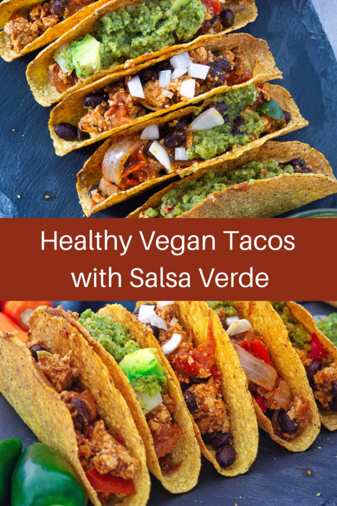 Healthy Vegan Tacos with Salsa Verde