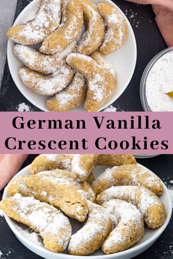 easy German vanilla crescent cookies
