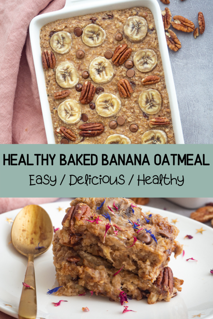 Healthy Baked Banana Oatmeal