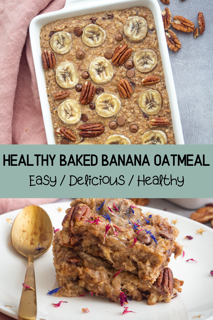 Easy Healthy Baked Banana Oatmeal