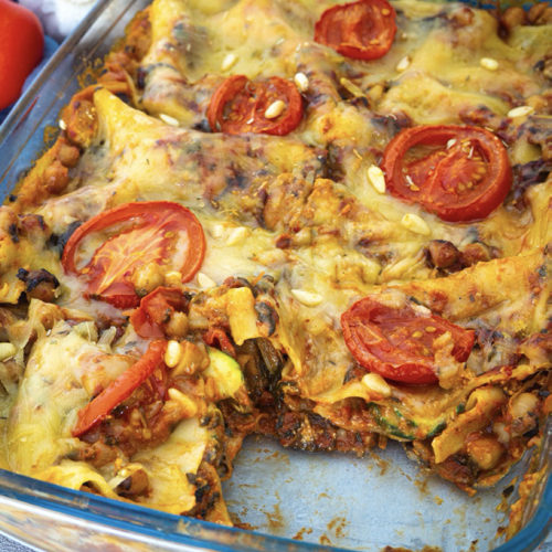 Close Up Vegan Lasagna