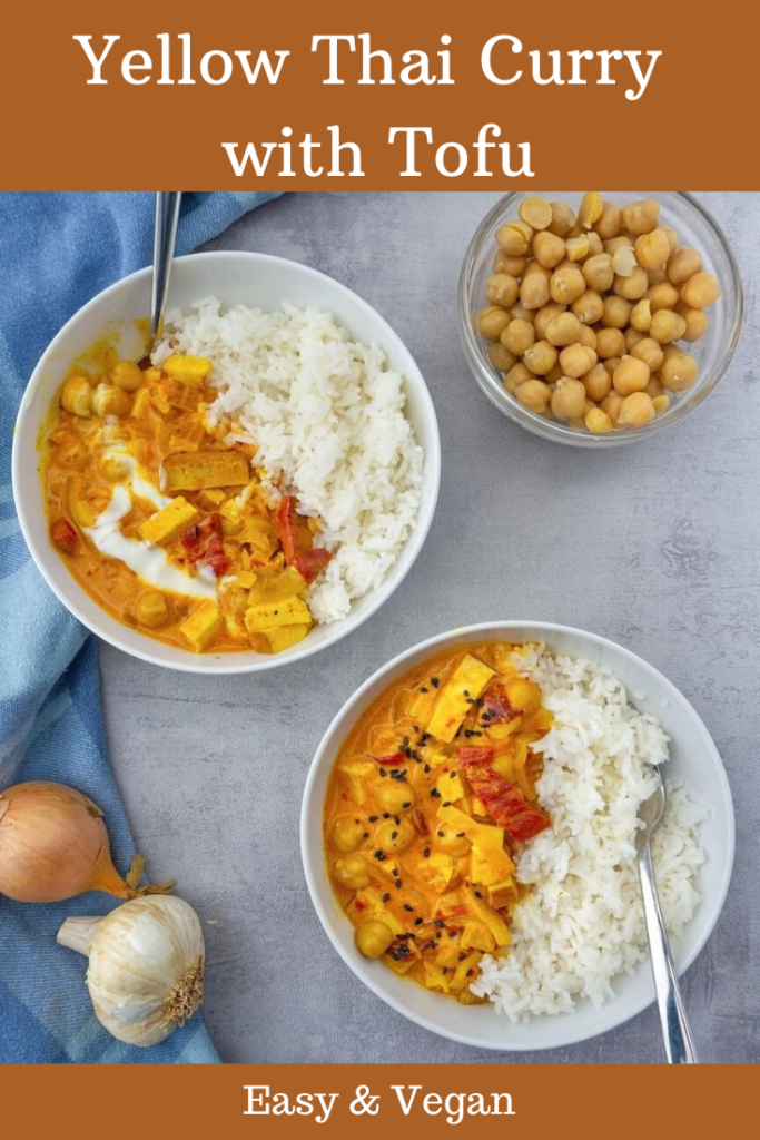 Gele Thaise curry met tofu