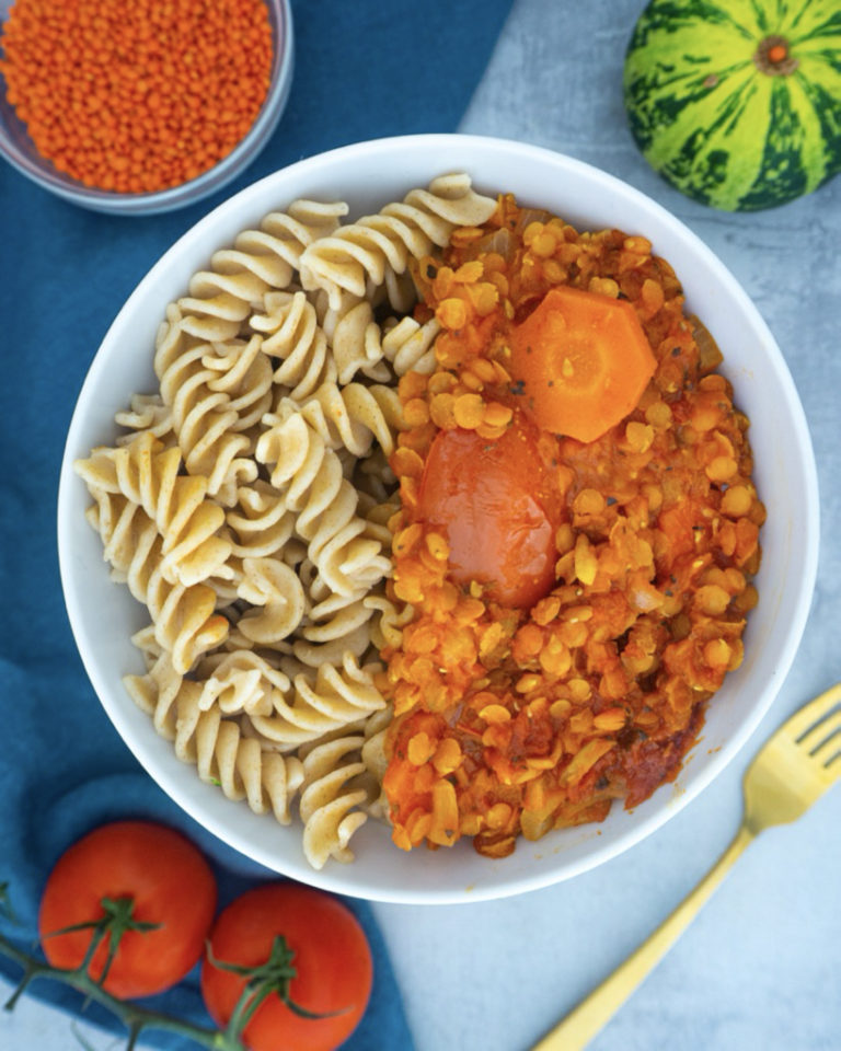 Einfache vegane Linsen-Bolognese