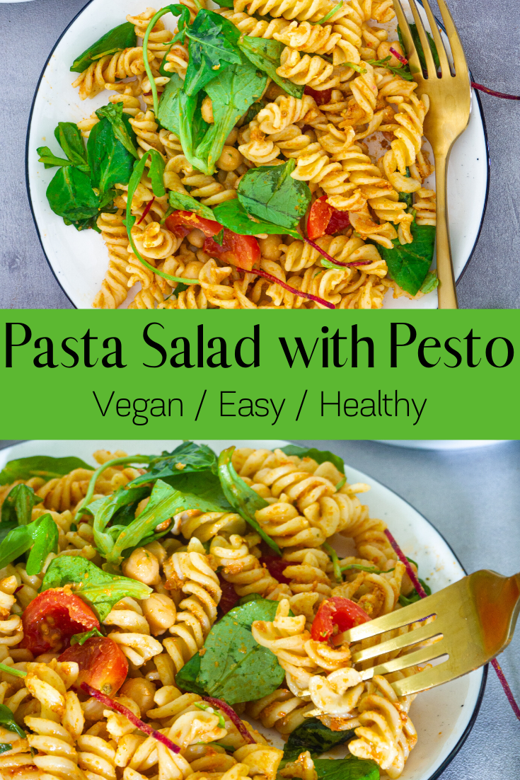 Healthy Pasta Salad with Pesto Rosso (ready in 15 minutes)
