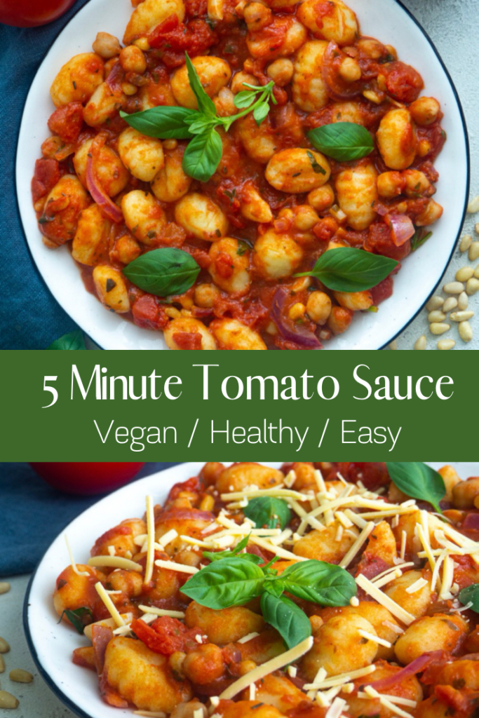 Easy 5 Minute Tomato Sauce with Gnocchi