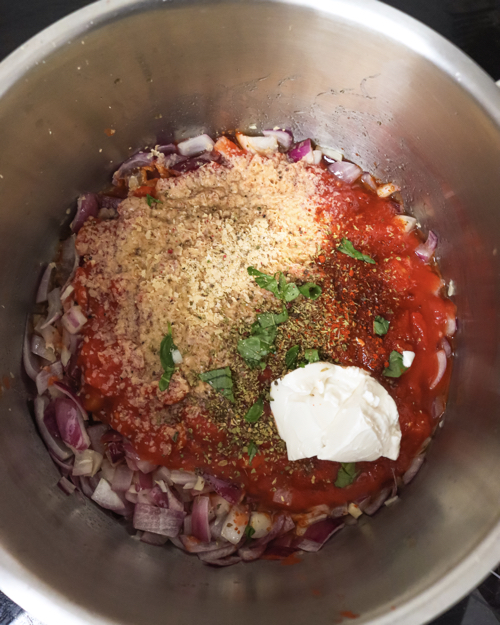 One Pot Pasta all ingredients