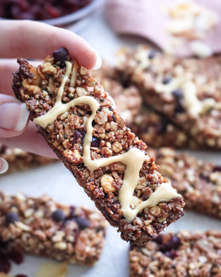 Easy Granola Bars Recipe with Cranberries and Nuts