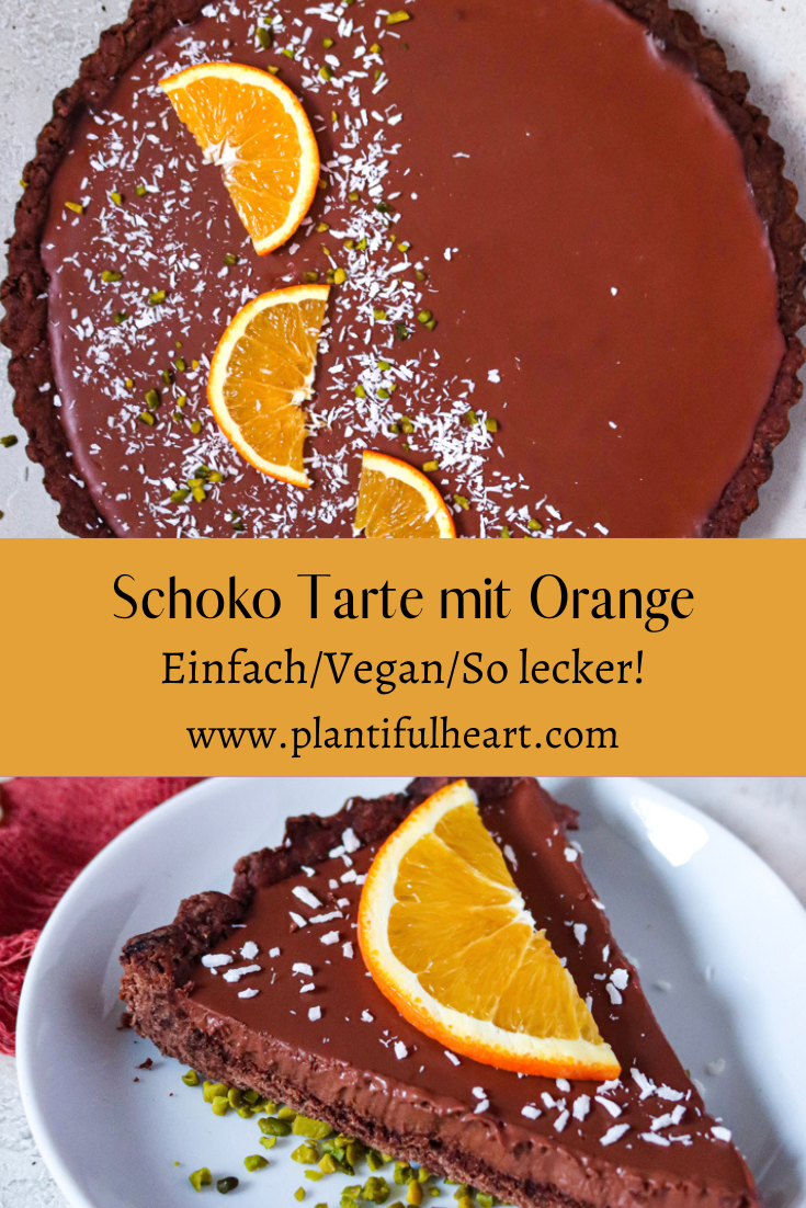 Vegane Schoko Tarte mit Orange - Einfach und lecker! Vegane Schoko Tarte mit Orange - Einfach und lecker!