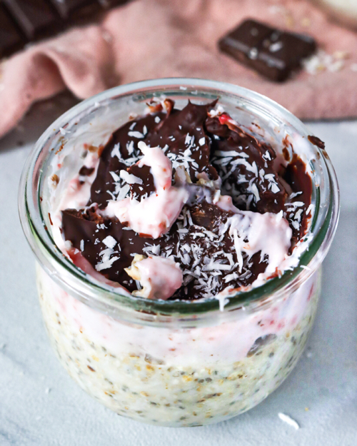 Einfache Overnight Oats mit Kokos (Bounty Style)