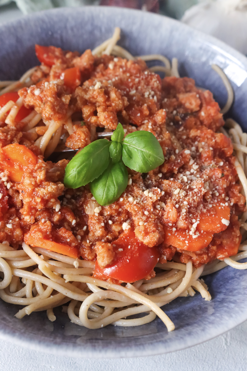 Veganes Rezept für Spaghetti Bolognese