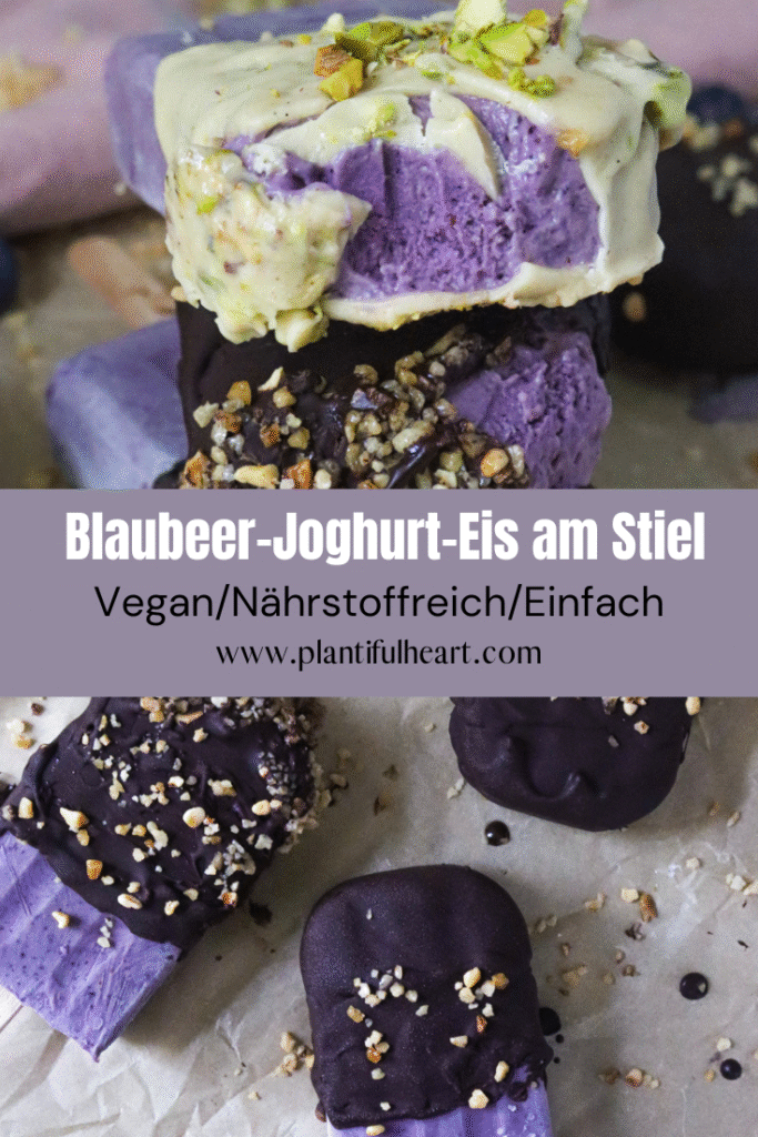 Blaubeer-Joghurt-Eis am Stiel