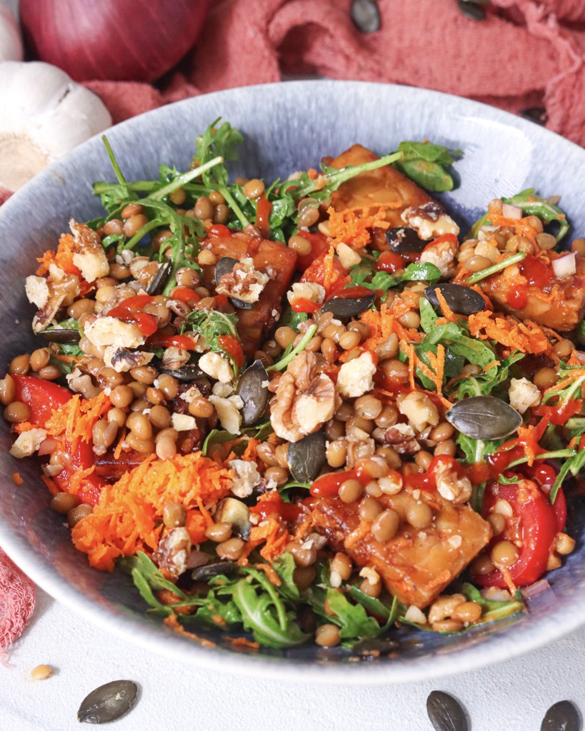 Veganer Linsensalat