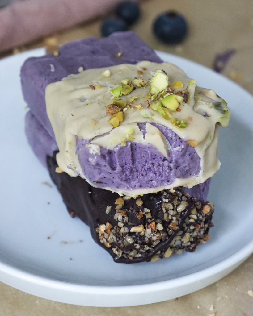 Veganes Blaubeer Joghurt Eis